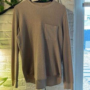UNIQLO Beige Waffle Knit Sweater (M)